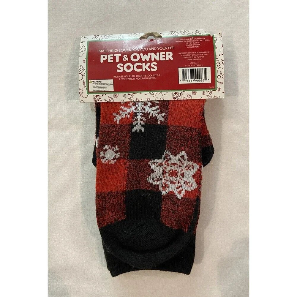 Pet & Owner Socks. (Furry And Bright) New Size 9-11
